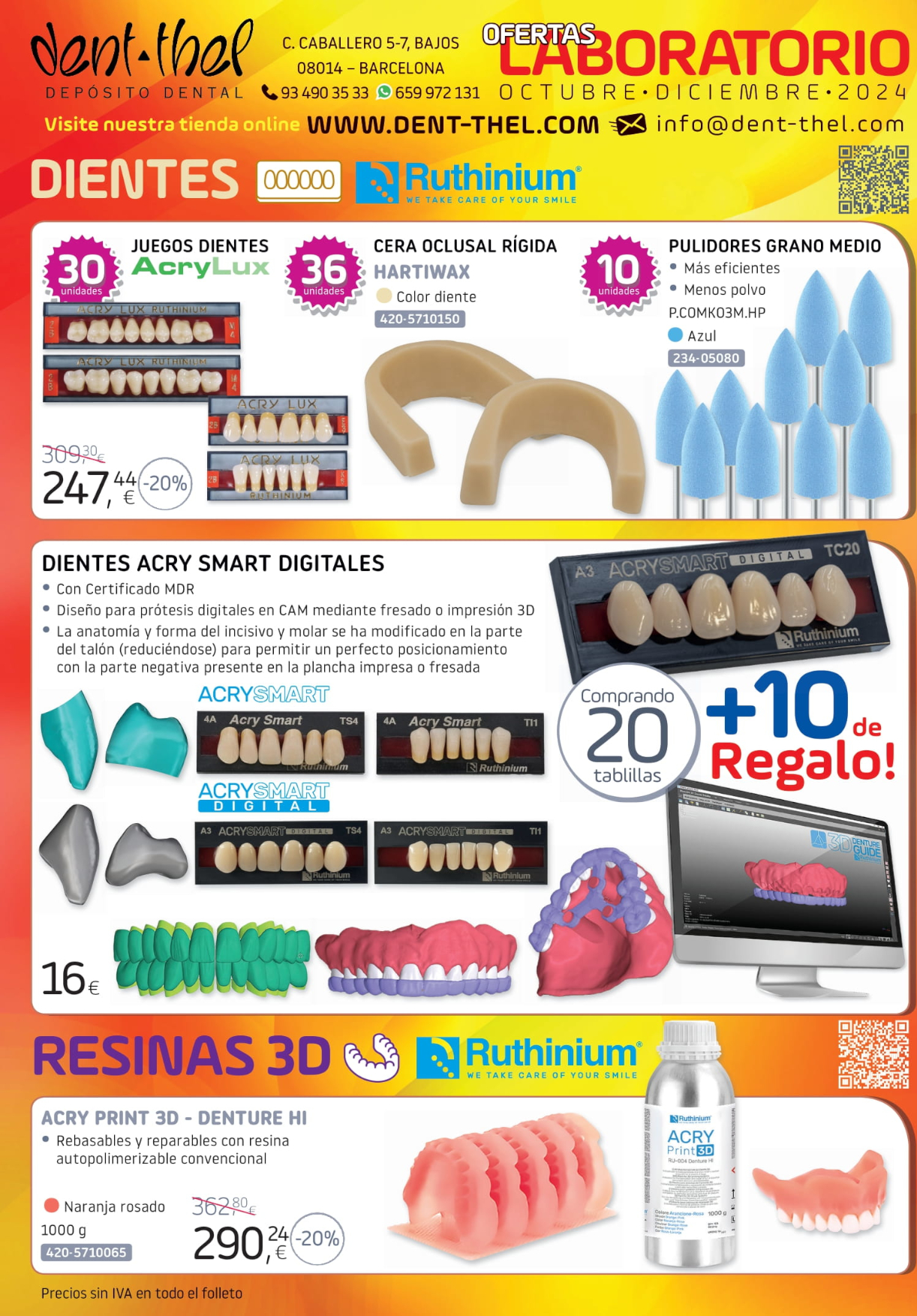 Ofertas Dent-thel para laboratorio