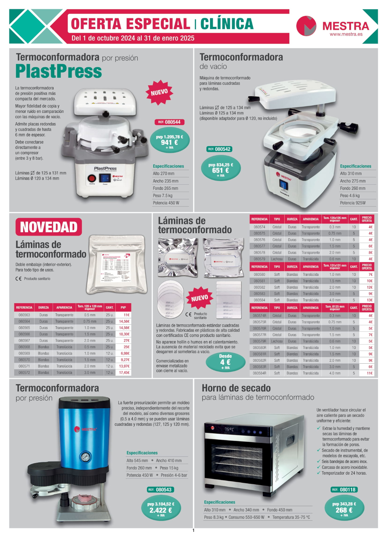 Ofertas Mestra clínica hasta 31/12/2024