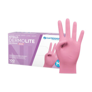 100 GUANTES Nitrilo Rosa M