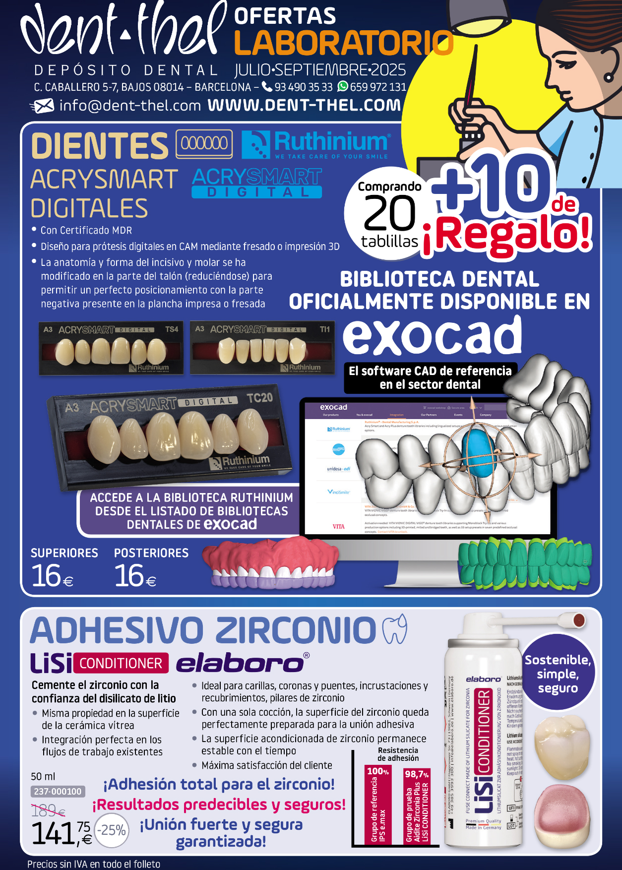 Ofertas Dent-thel para laboratorio