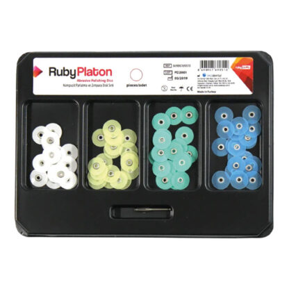 RubyPlaton Discos pulido color surtido 40ud + 1 Mandril