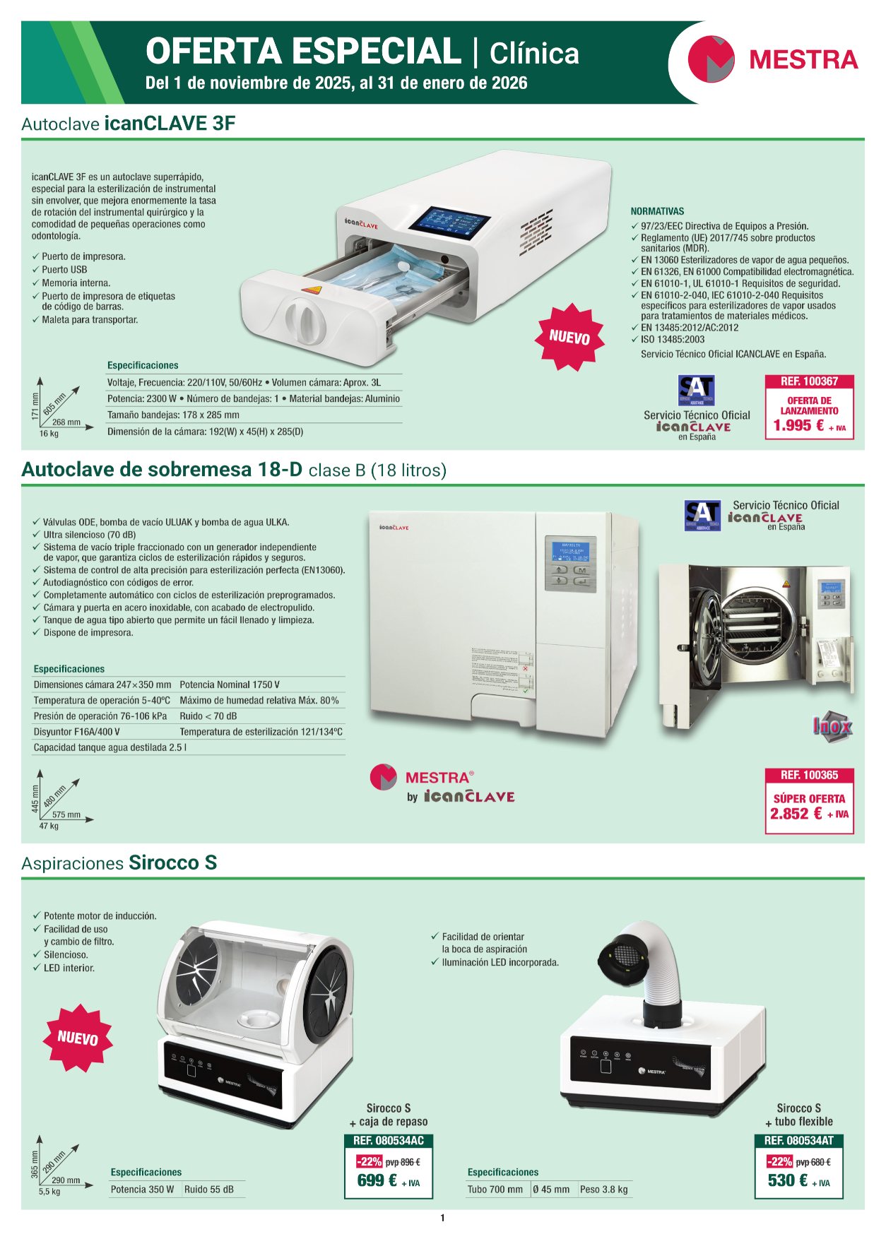 Ofertas Mestra clínica hasta 31/01/2026