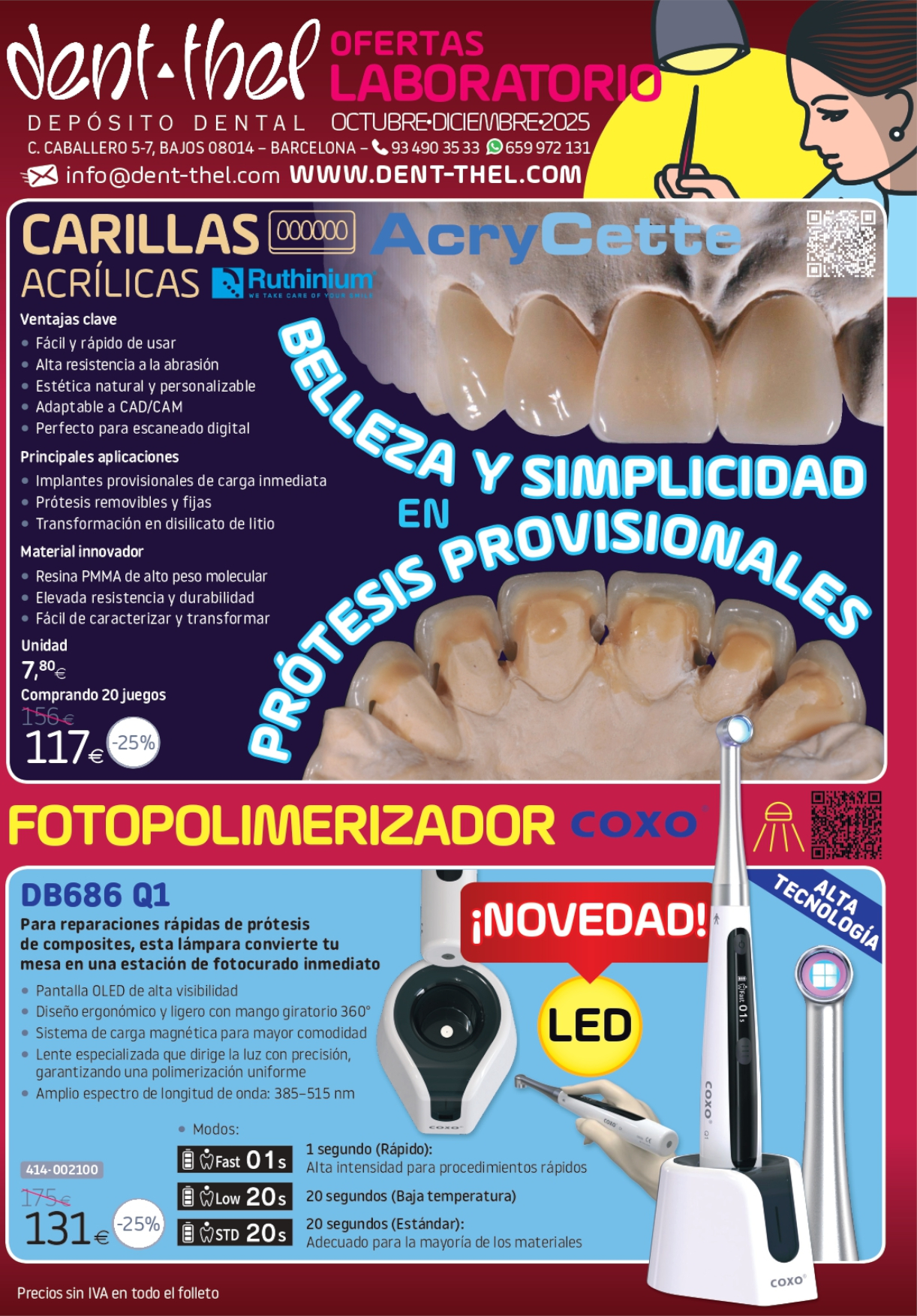 Ofertas Dent-thel para laboratorio