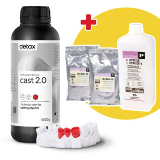 FREEPRINT Cast 2.0 1000g + Revestimiento CALIBRA 3D y LIQUIDO Expansor