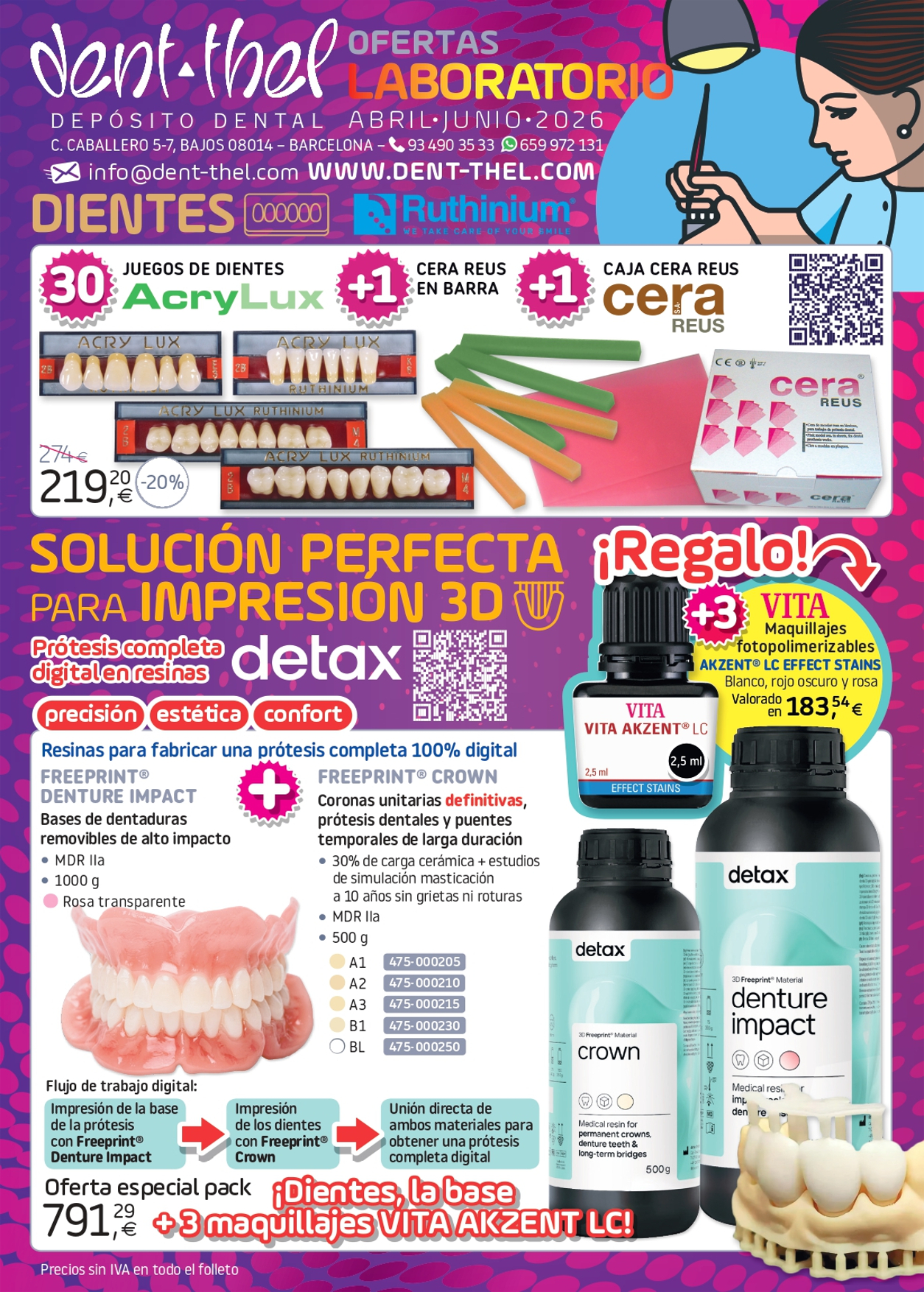 Ofertas Dent-thel para laboratorio