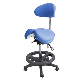 TABURETE Ergonómico Azul con Respaldo tipo Salli Machtig