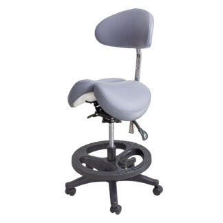 TABURETE Ergonómico Gris con Respaldo tipo Salli Machtig