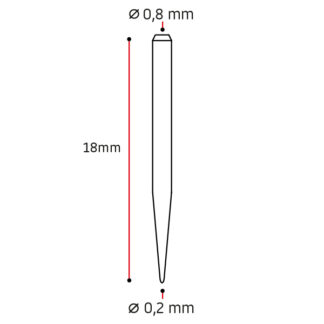 10 POSTES Fibra Cuarzo Crystal Ø 0,8x0,2mm Cilindrico