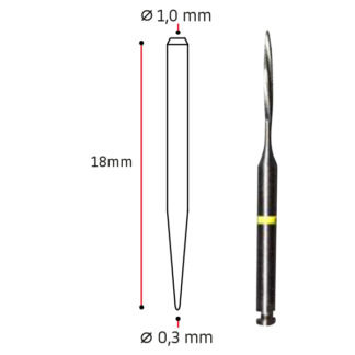 10 POSTES Fibra Cuarzo Crystal + broca Ø 1,0x0,3mm Cilindrico