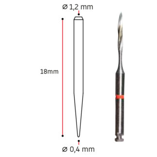10 POSTES Fibra Cuarzo Crystal + broca Ø 1,2x0,4mm Cilindrico