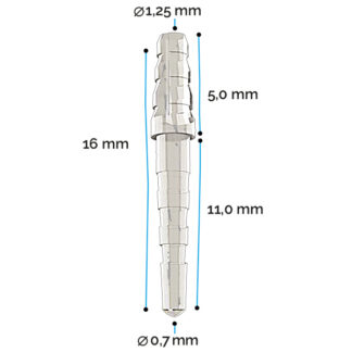 10 POSTES Fibra Cuarzo Retención Cobra Ø 0,7x1,25mm Conica